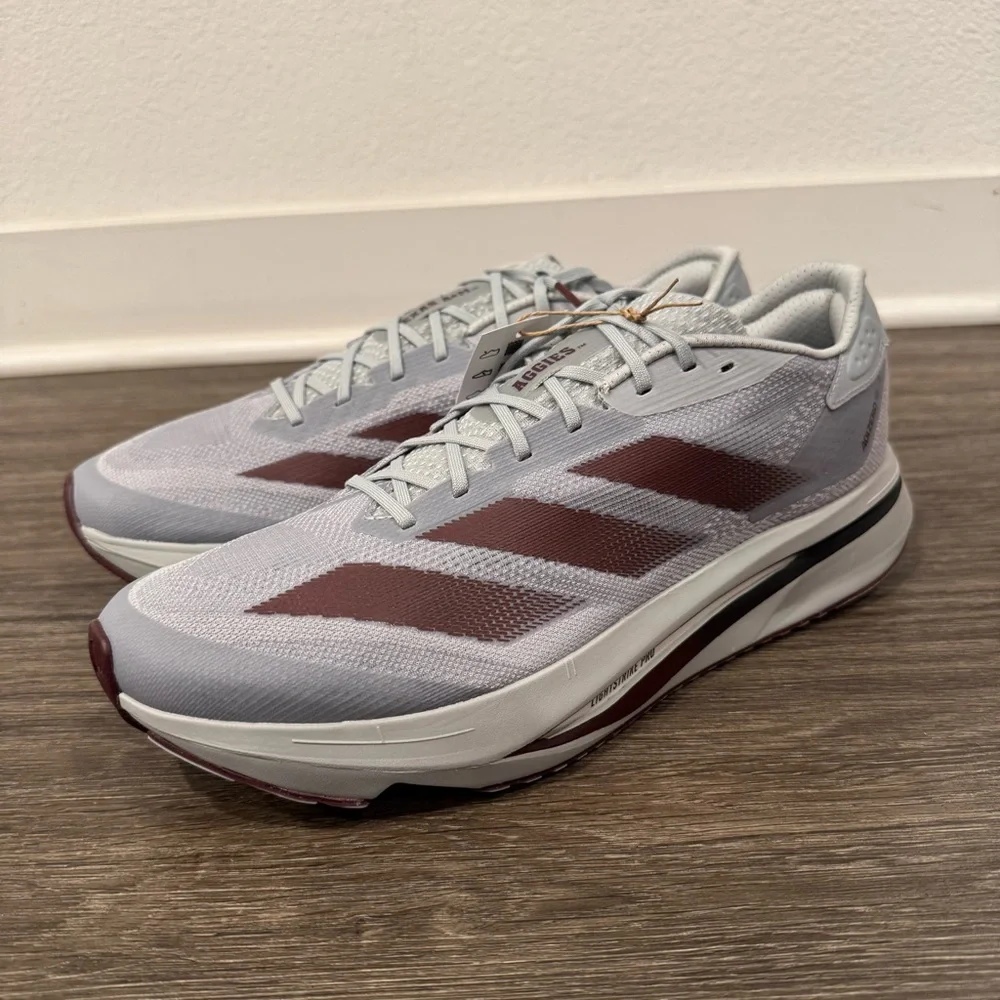 adidas men Texas A&M Adizero SL2 Running Shoes Sz 12